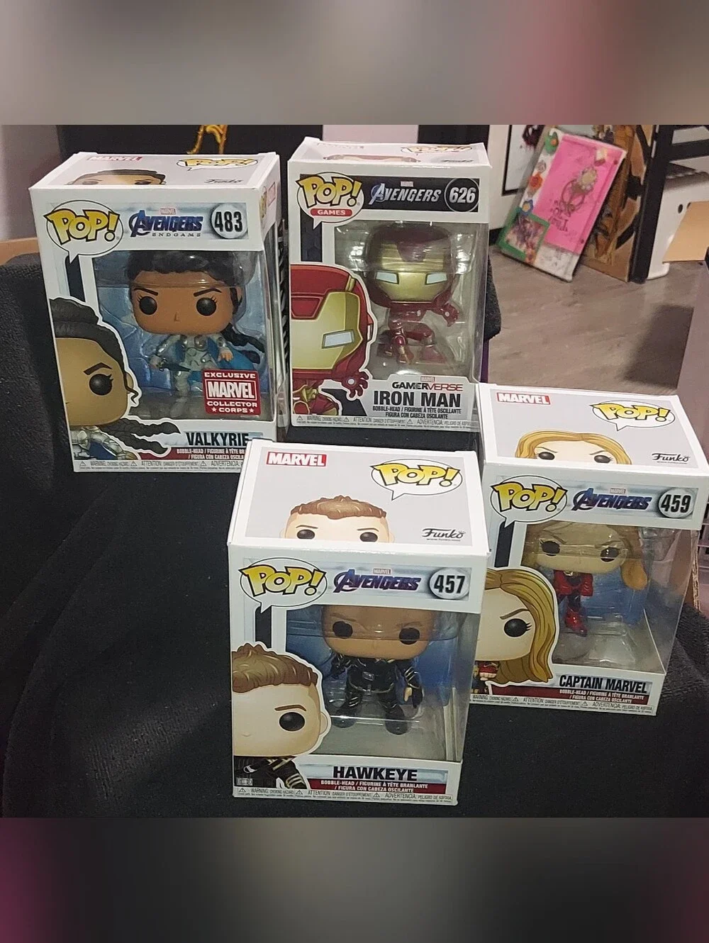 Funko Pop! Lot Marvel Avengers: Endgame (8 Figures)-IronMan/Hulk/Valkyrie/Stark